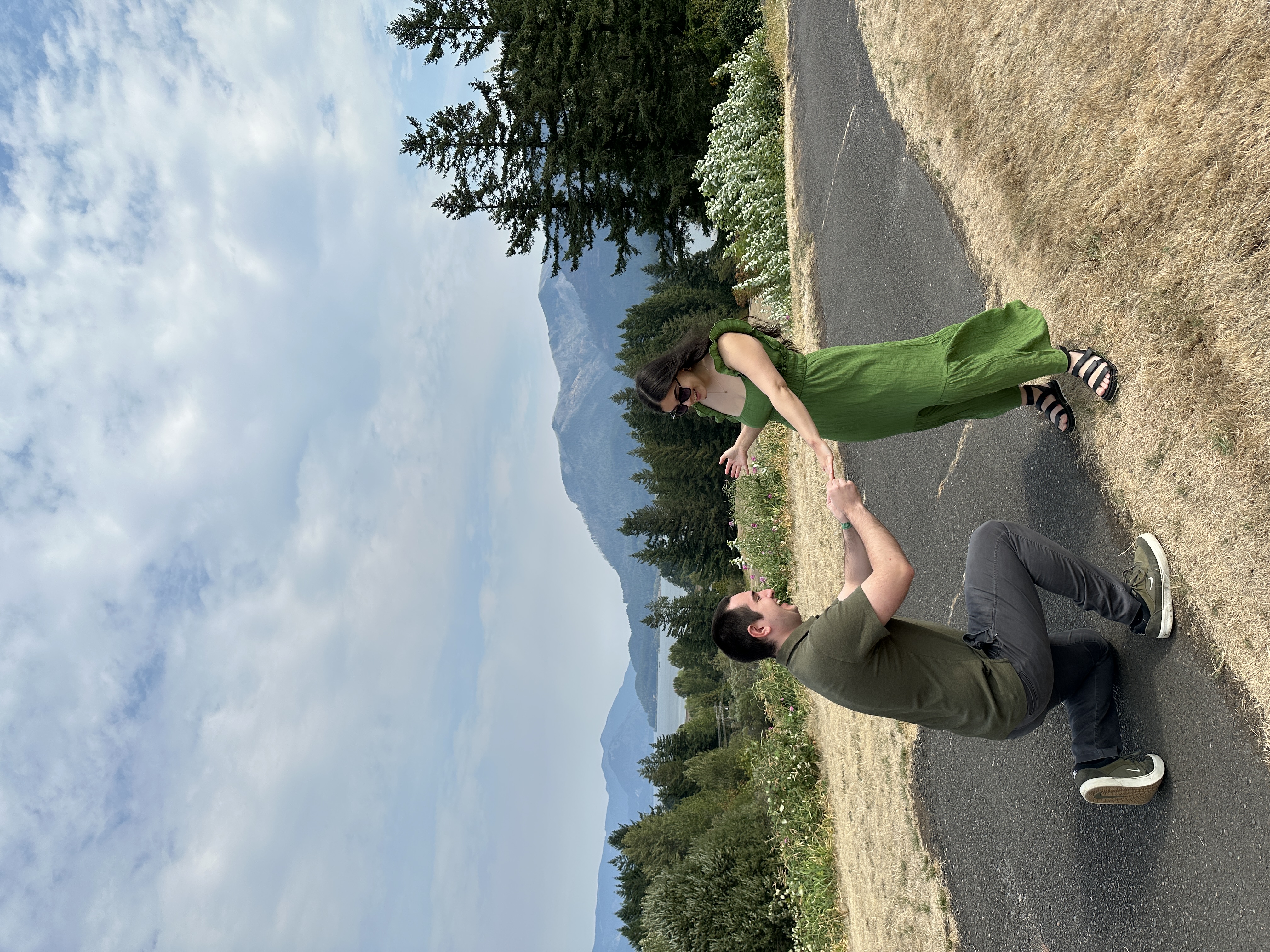 Nick and Talia just engaged at Skamania Lodge in August 2025