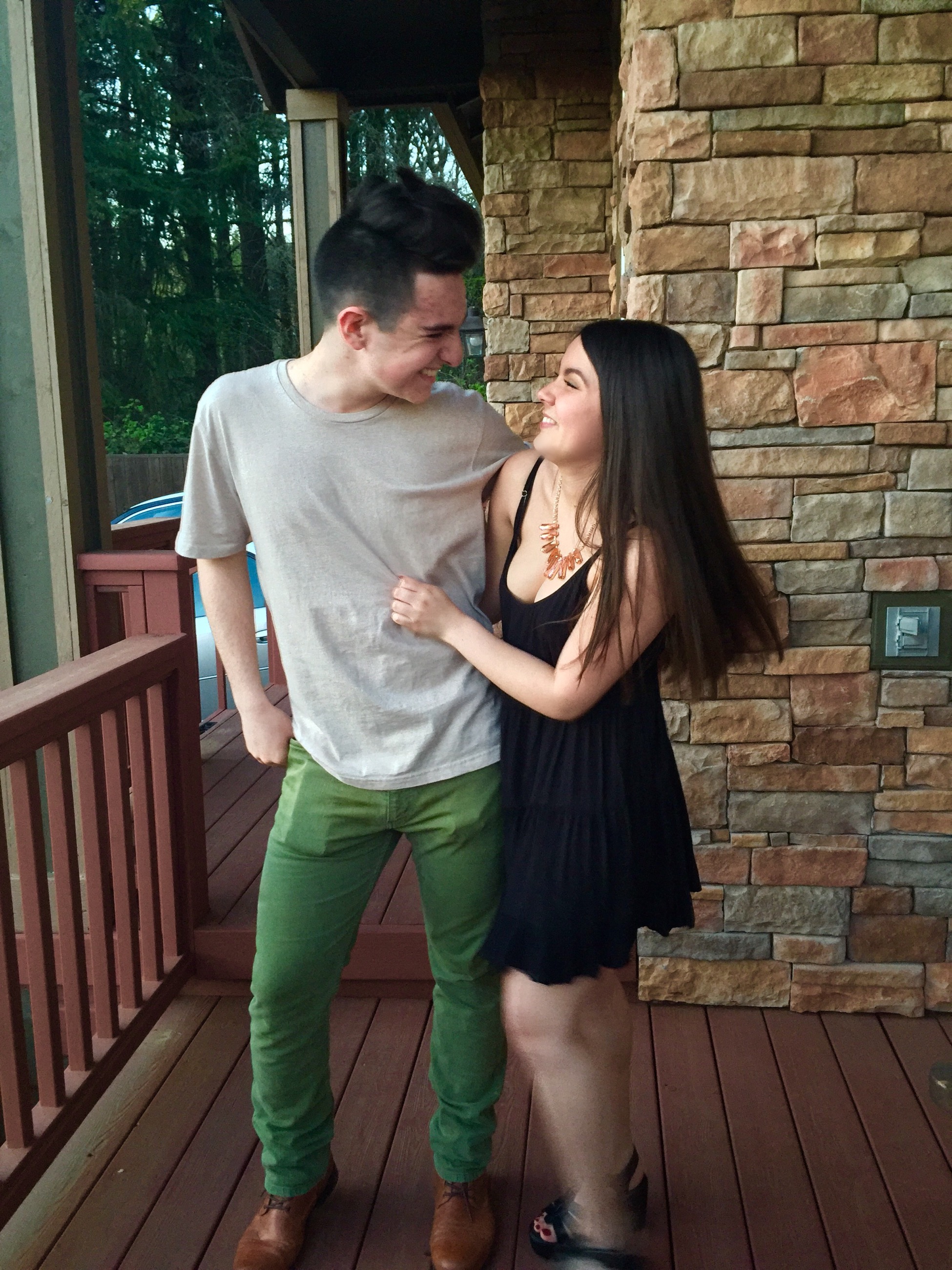 Talia and Nick together in March 2016, one of their earliest photos